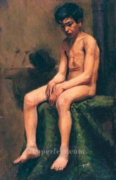  Bohemia Oil Painting - Naked Bohemian Boy 1898 Pablo Picasso